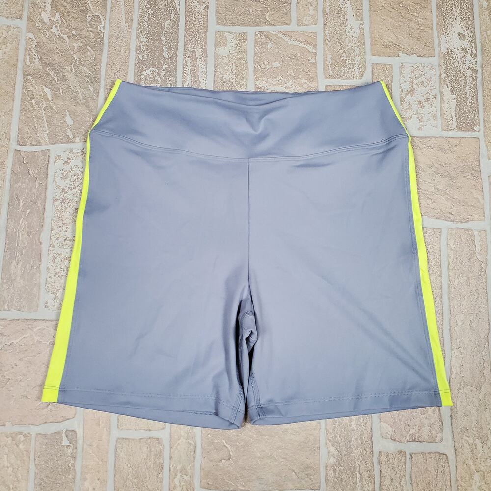 NEW Victoria's Secret PINK Active 6" Bike Shorts High‎ Waist X-Large Gray Yellow